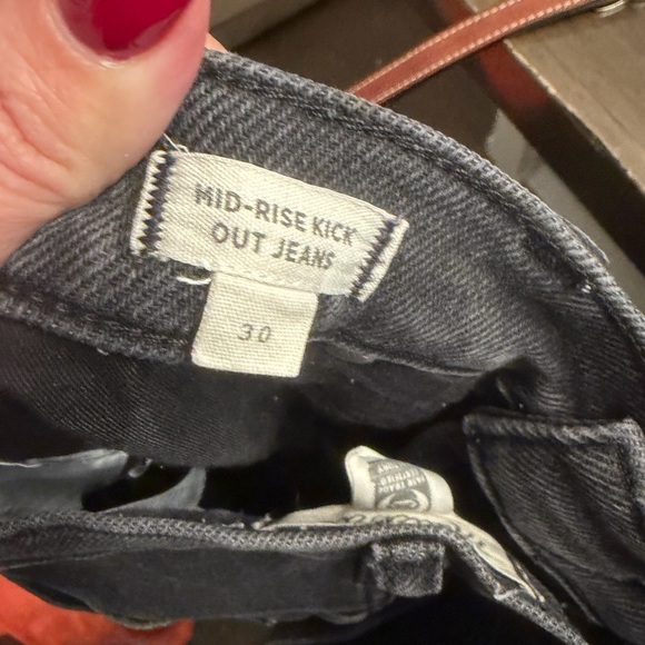 Madewell Charcoal Wide Leg Women's Jeans - Picture 4 of 4